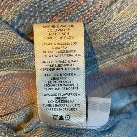 Anthropologie Cloth & Stone Raw-Hem Shirtdress in Blue Stripe - Picture 10 of 14